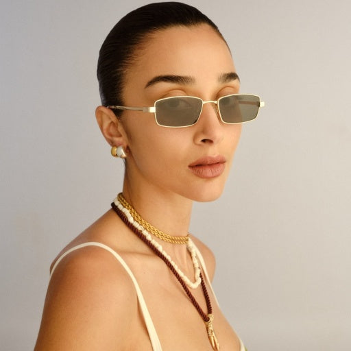 Le Specs Bizarro in BRIGHT GOLD / CLEAR