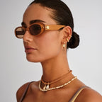 Le Specs Work It in GOLD PEARL