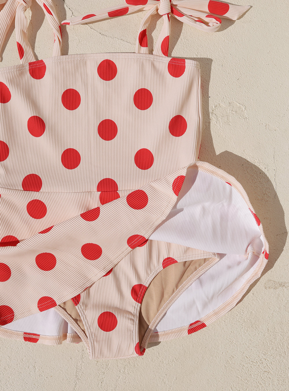 Small Swim Club Red Polka Swim Dress in Polka
