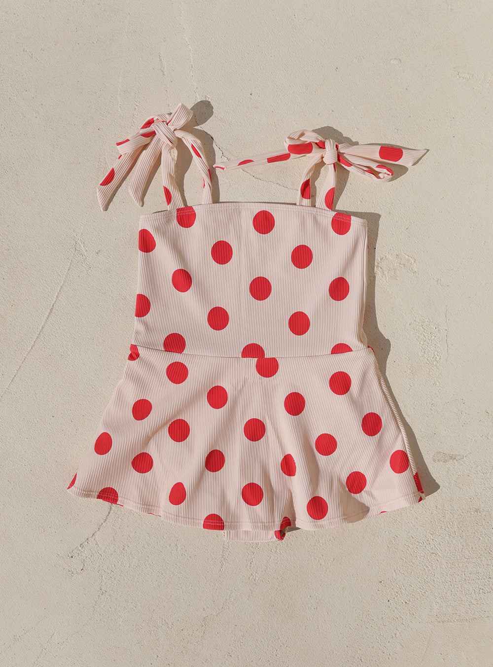 Small Swim Club Red Polka Swim Dress in Polka