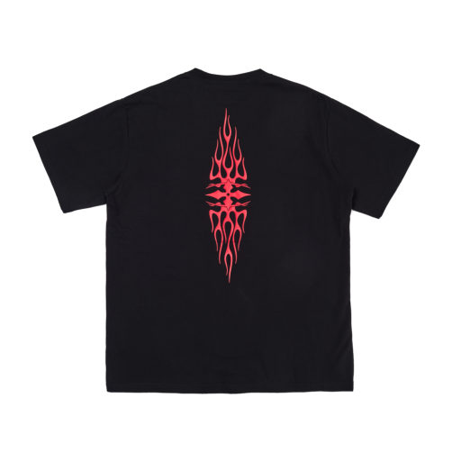 Globe Stacked Ss Tee in BLACK