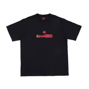 Globe Stacked Ss Tee in BLACK