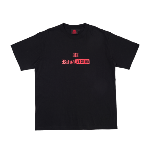 Globe Stacked Ss Tee in BLACK