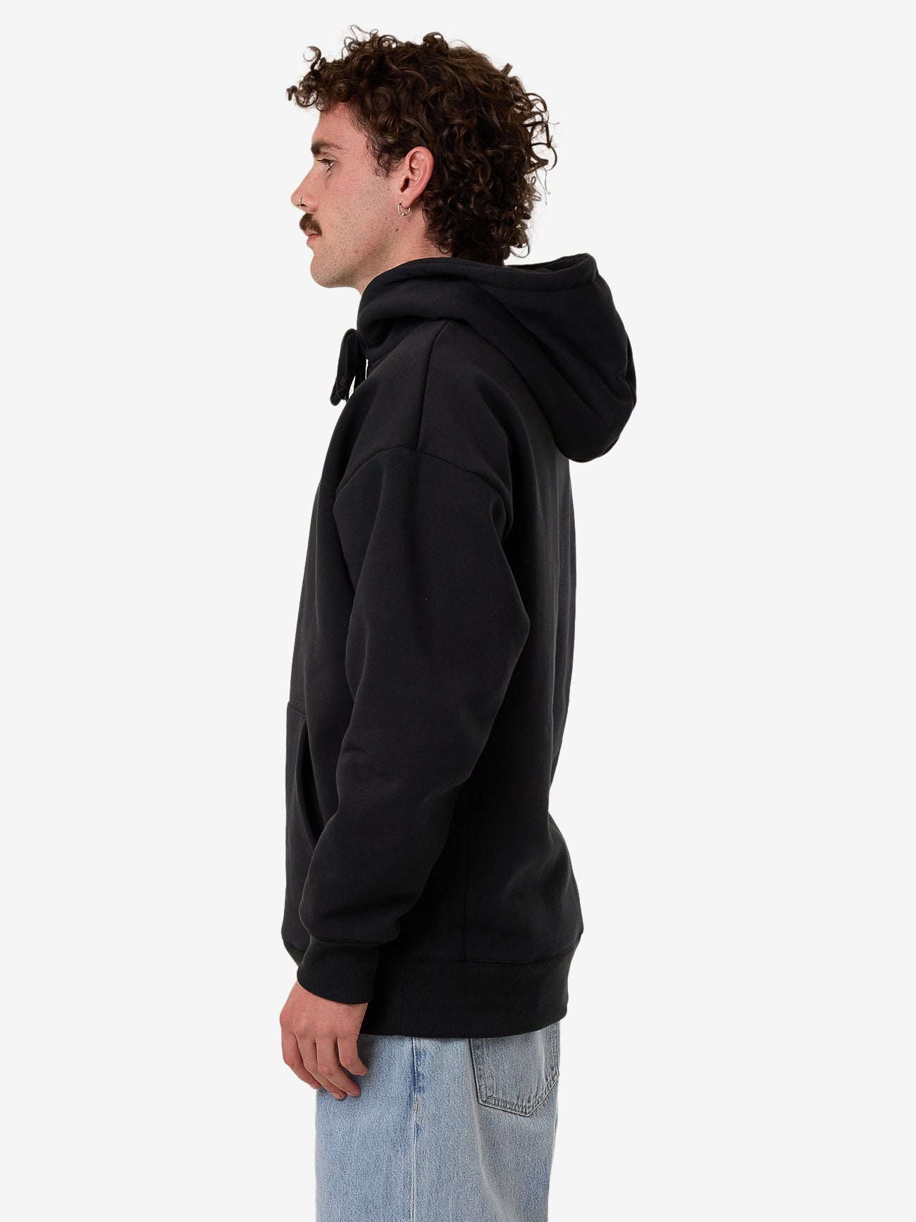 Thrills Behind It All Slouch Pull On Hood - Pirate Black in Pirate Black