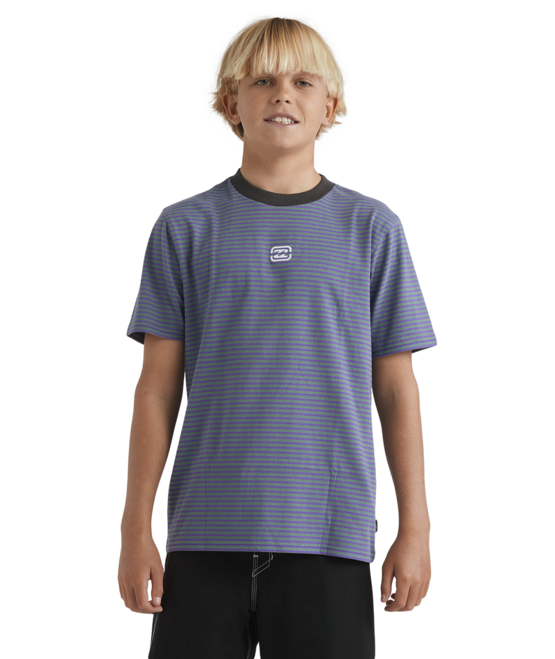 Billabong Boys Absense Stripe Ss in PURPLE