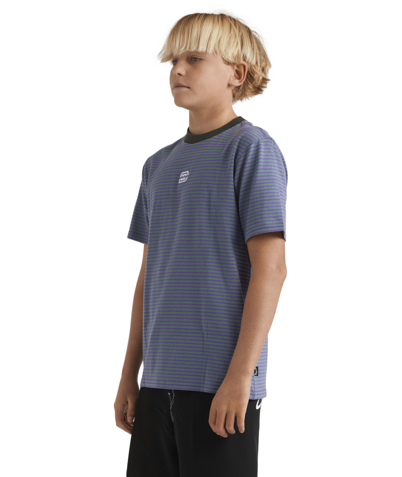 Billabong Boys Absense Stripe Ss in PURPLE
