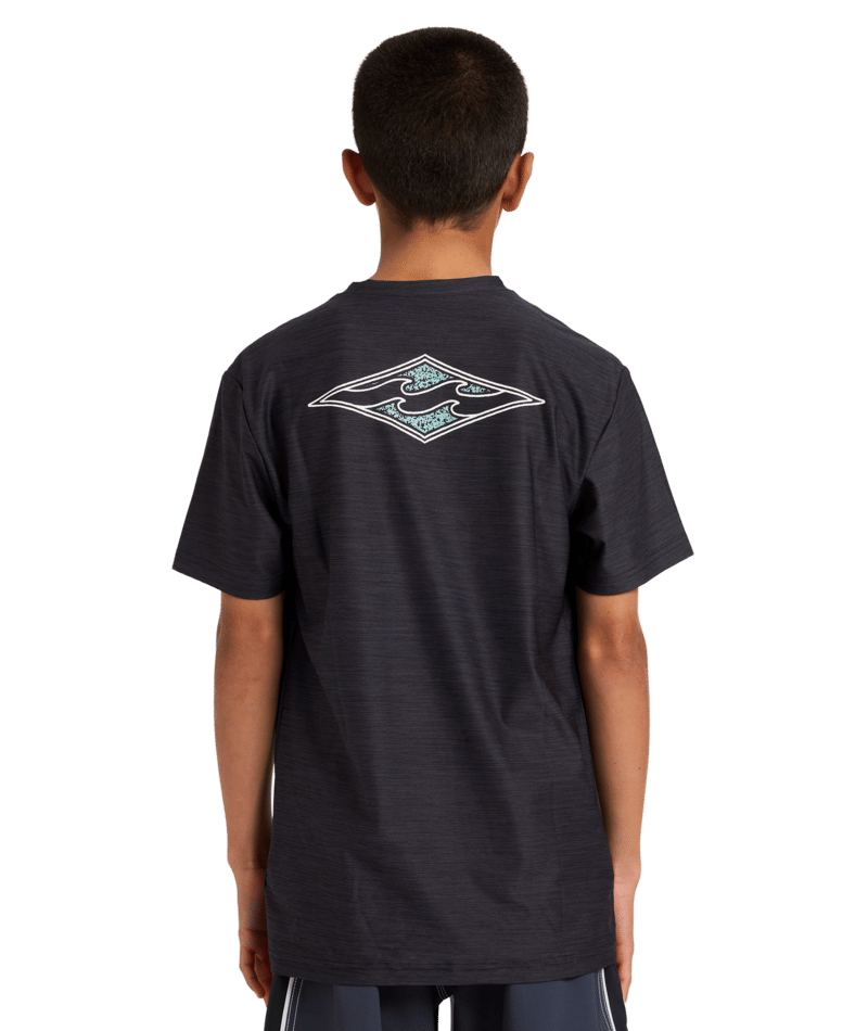 Billabong Boys Diamond Shoreline Lf Ss in BLACK HEATHER