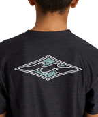 Billabong Boys Diamond Shoreline Lf Ss in BLACK HEATHER