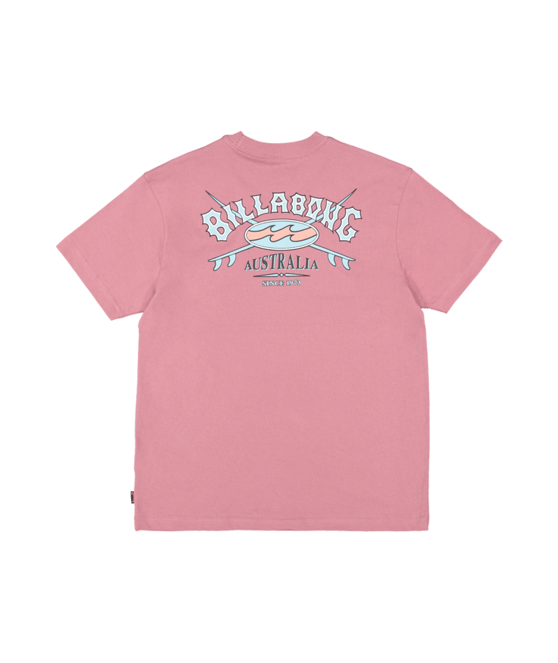 Billabong Boys Heritage Arch Ss in RED DAHLIA