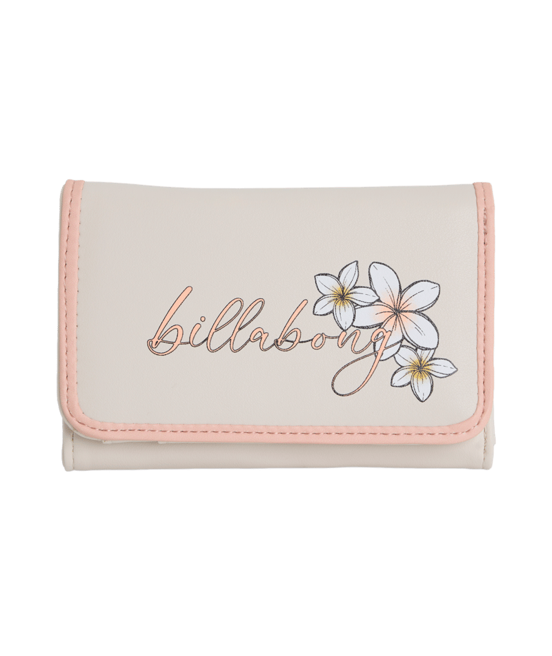 Billabong Hibiscus Haze Trifold Wallet in SALT CRYSTAL
