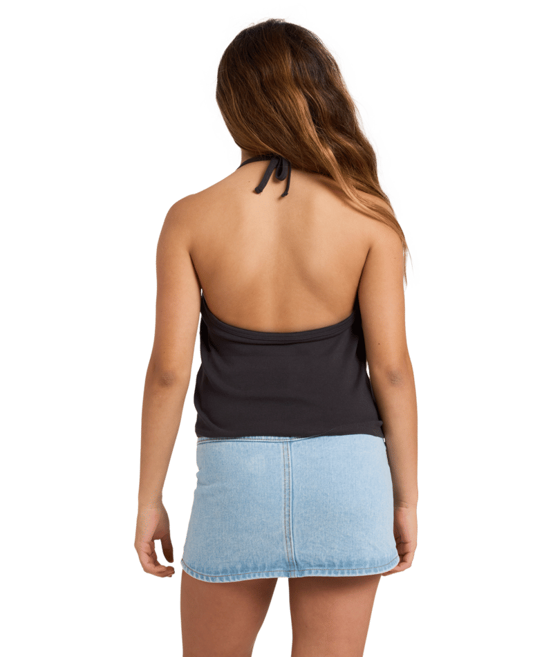 Billabong Bloom Crush Halter in OFF BLACK