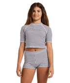 Billabong Gingham Crush Sunshirt Set in BLACK WHITE