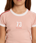 Billabong Shoreline Club Ringer Tee in DUSTY ROSE