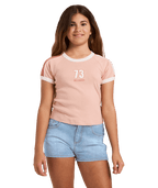 Billabong Shoreline Club Ringer Tee in DUSTY ROSE