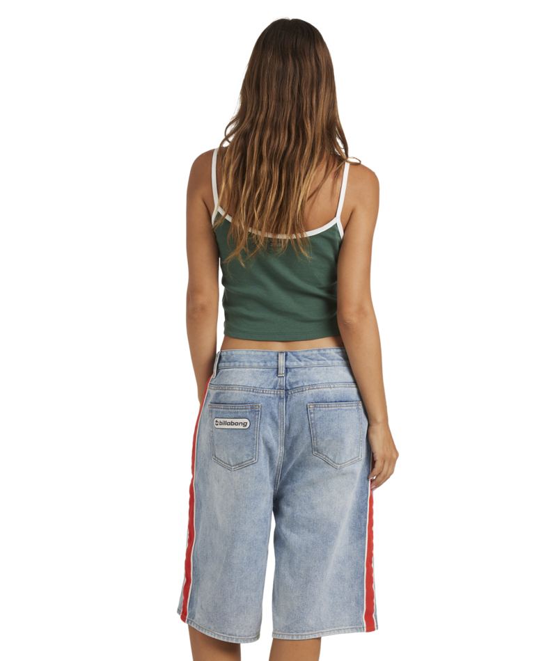 Billabong Bong Rule Denim Jort in FADED INDIGO FRAY