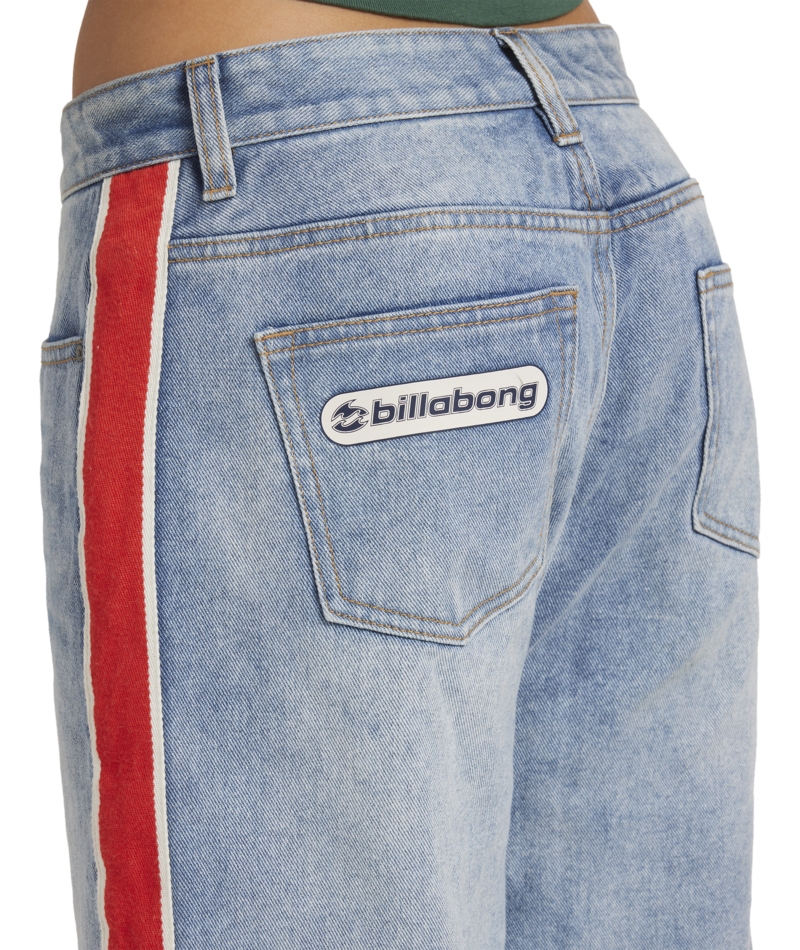 Billabong Bong Rule Denim Jort in FADED INDIGO FRAY