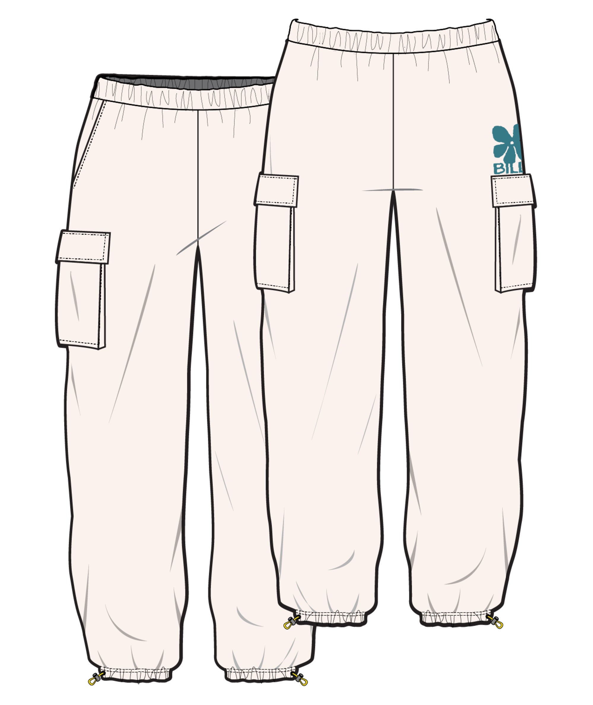 Billabong Lucky You Trackpant in SALT CRYSTAL