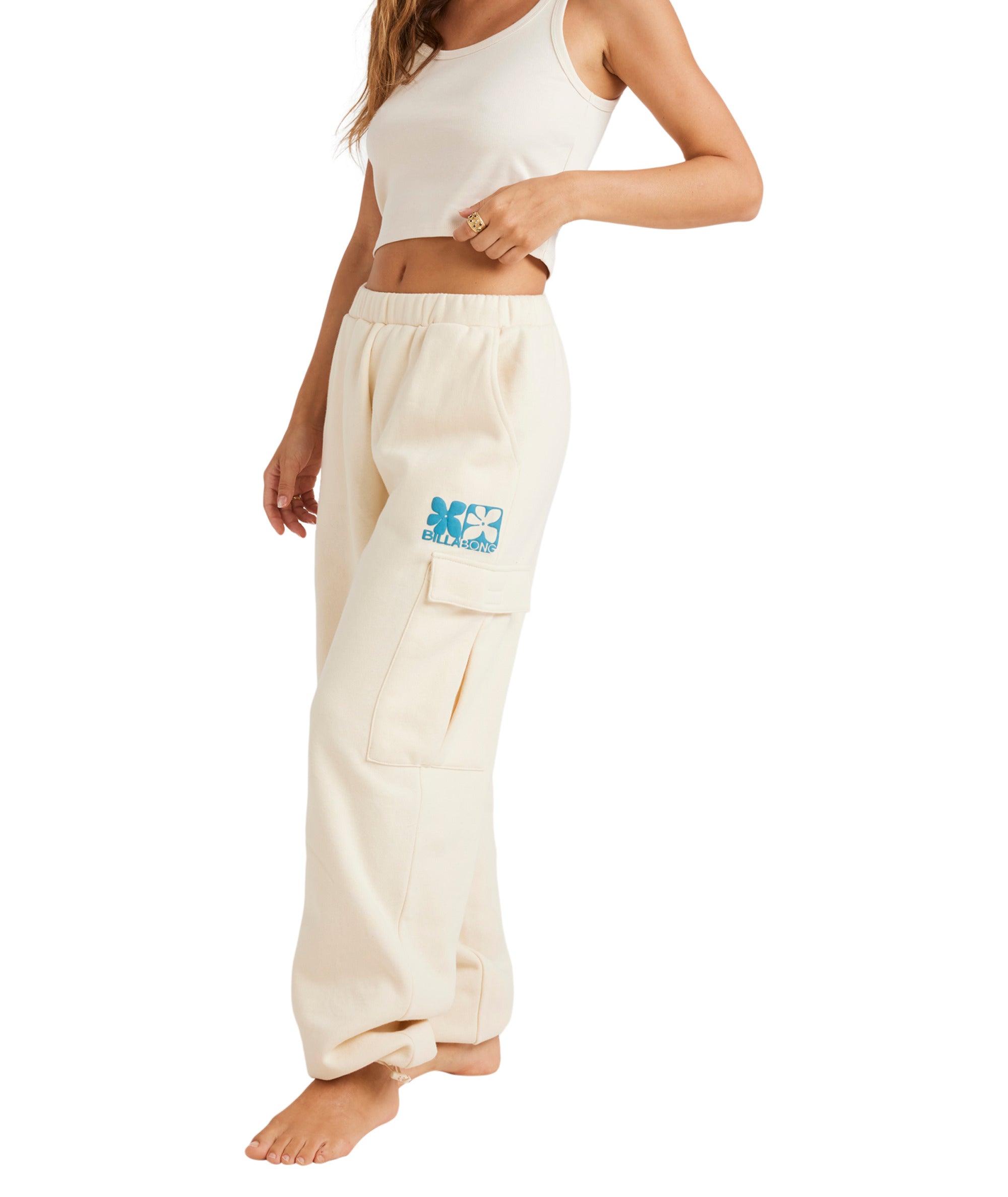 Billabong Lucky You Trackpant in SALT CRYSTAL