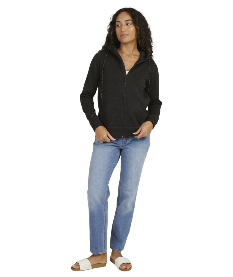 Billabong Boundary Zip Up in BLACK HEATHER