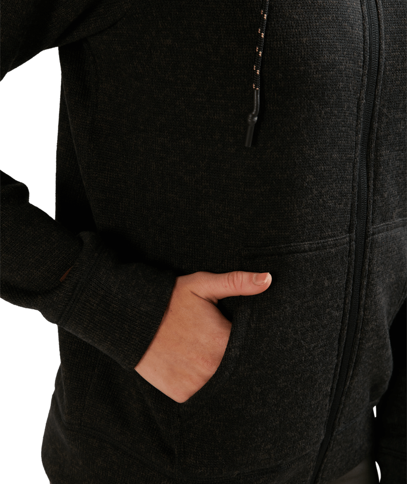 Billabong Boundary Zip Up in BLACK HEATHER