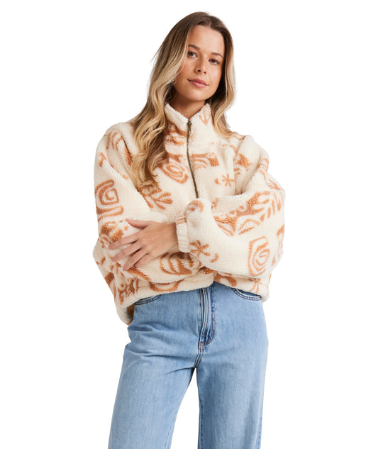 Billabong Feeling Playful Half Zip Crew