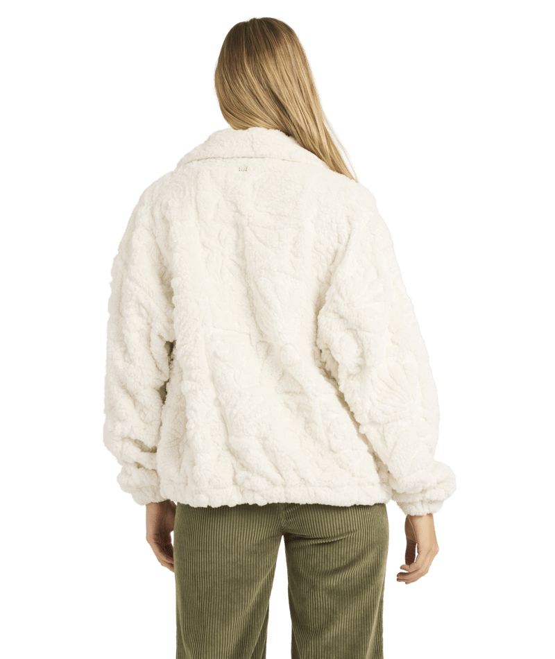 Billabong Sea Check Cozy Jacket in SALT CRYSTAL