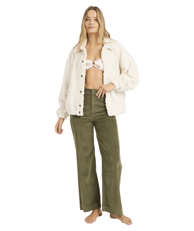 Billabong Sea Check Cozy Jacket in SALT CRYSTAL