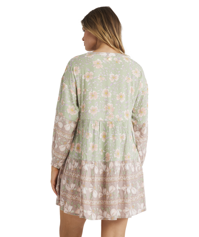 Billabong More To Sea La Mer Dress in PISTACHIO
