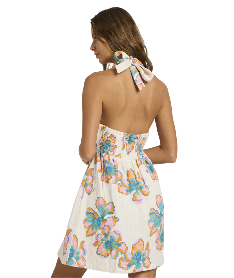 Billabong Sweet Escape Halter Dress in SALT CRYSTAL