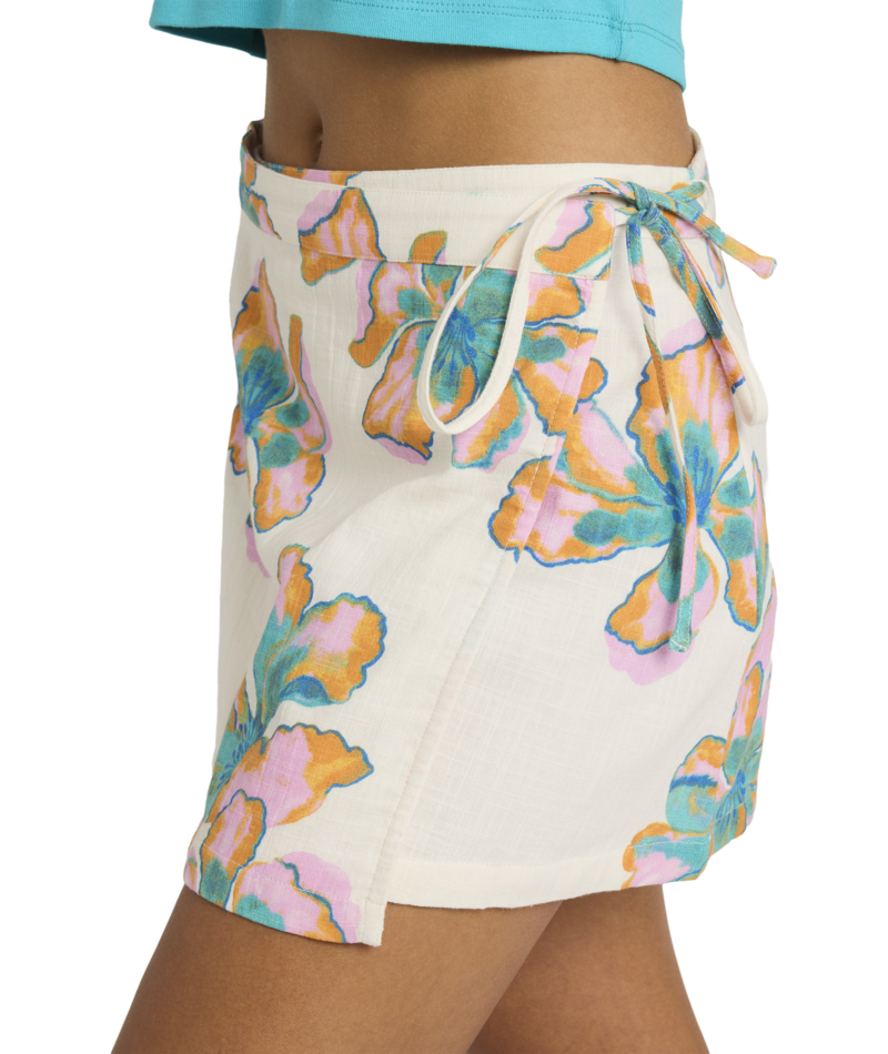 Billabong Sweet Escape Wrap Skirt in SALT CRYSTAL