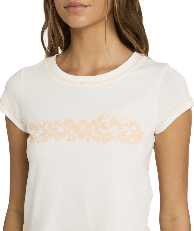 Billabong In Bloom Baby Tee in SALT CRYSTAL