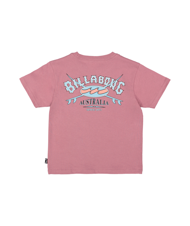 Billabong Groms Heritage Arch Ss in RED DAHLIA