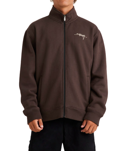 Billabong Script Zip Thru in DARK BROWN