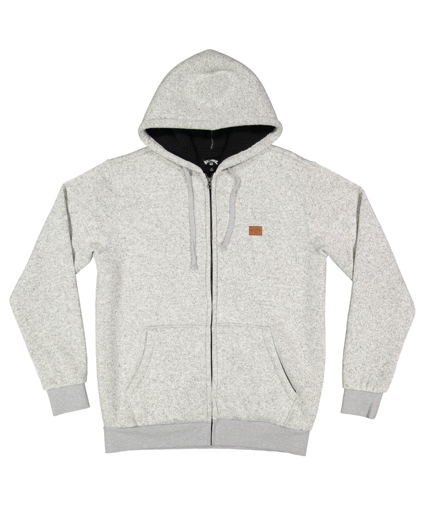 Billabong Revolt Zip Thru Hood in LIGHT GREY HEATHER
