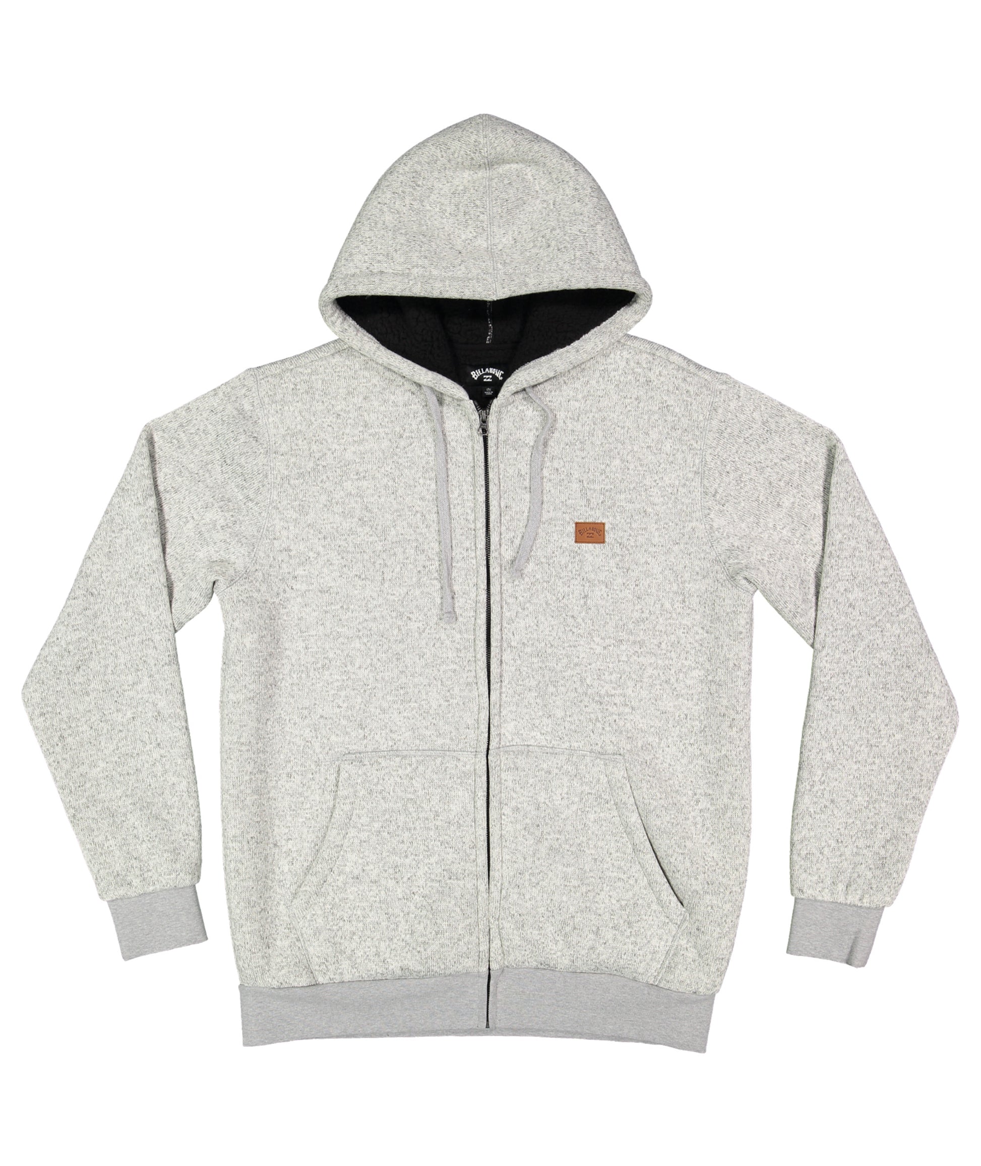 Billabong Revolt Zip Thru Hood in LIGHT GREY HEATHER