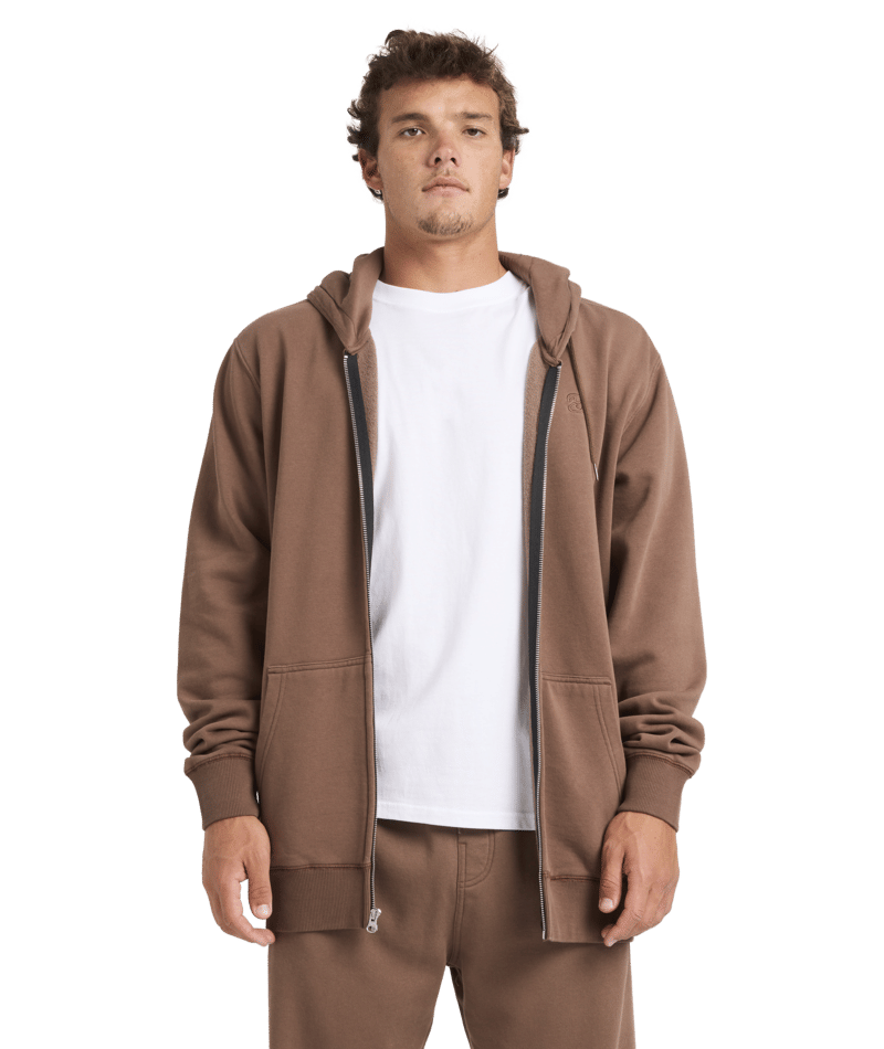 Billabong Premium Ww Zip Thru Hood in MOCHA