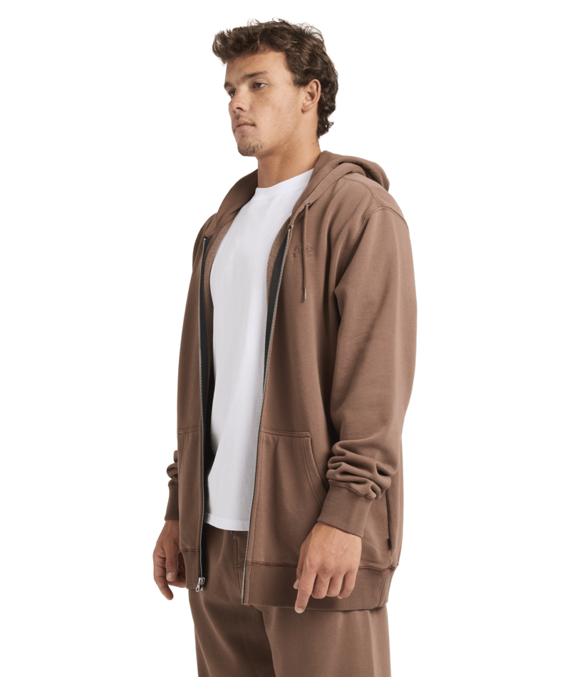 Billabong Premium Ww Zip Thru Hood in MOCHA