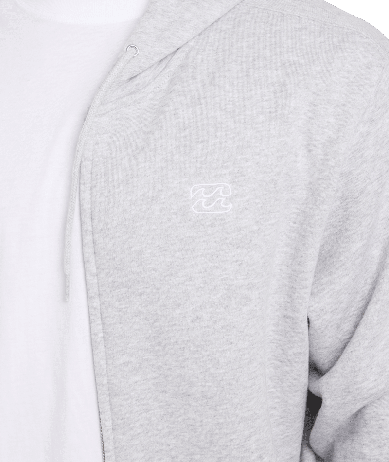 Billabong Premium Ww Zip Thru Hood in LIGHT GREY HEATHER