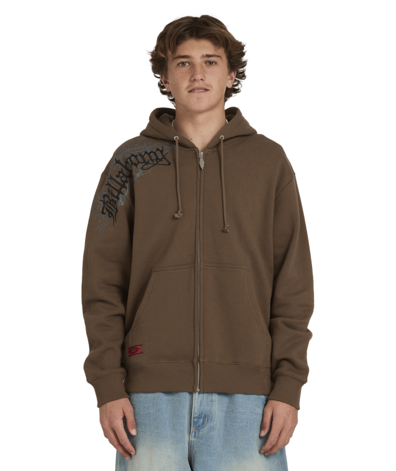 Billabong Immortal Blast Zip Thru Hood in GRAVEL