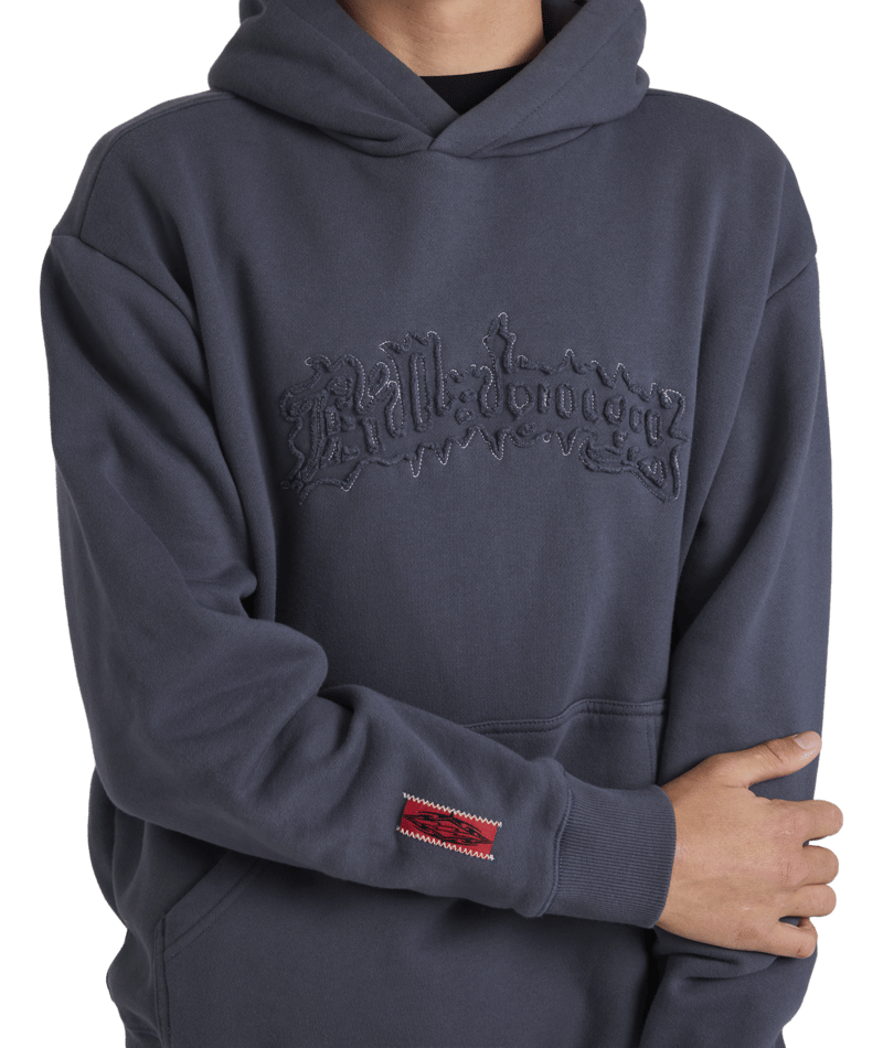 Billabong Immortal Distress Pop Hood in DIRT NAVY
