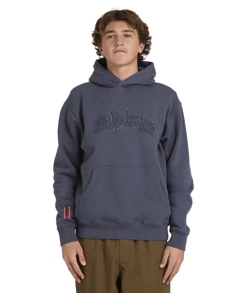 Billabong Immortal Distress Pop Hood in DIRT NAVY
