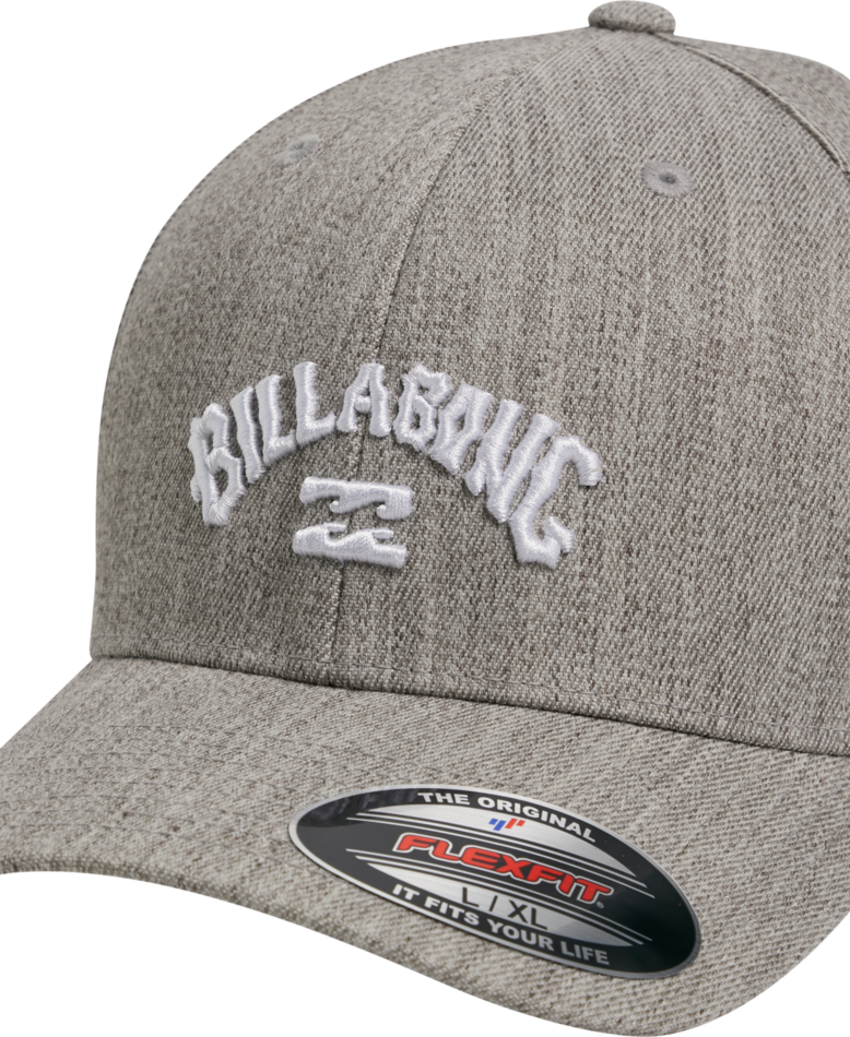 Billabong Arch Flexfit Cap in LIGHT GREY HEATHER