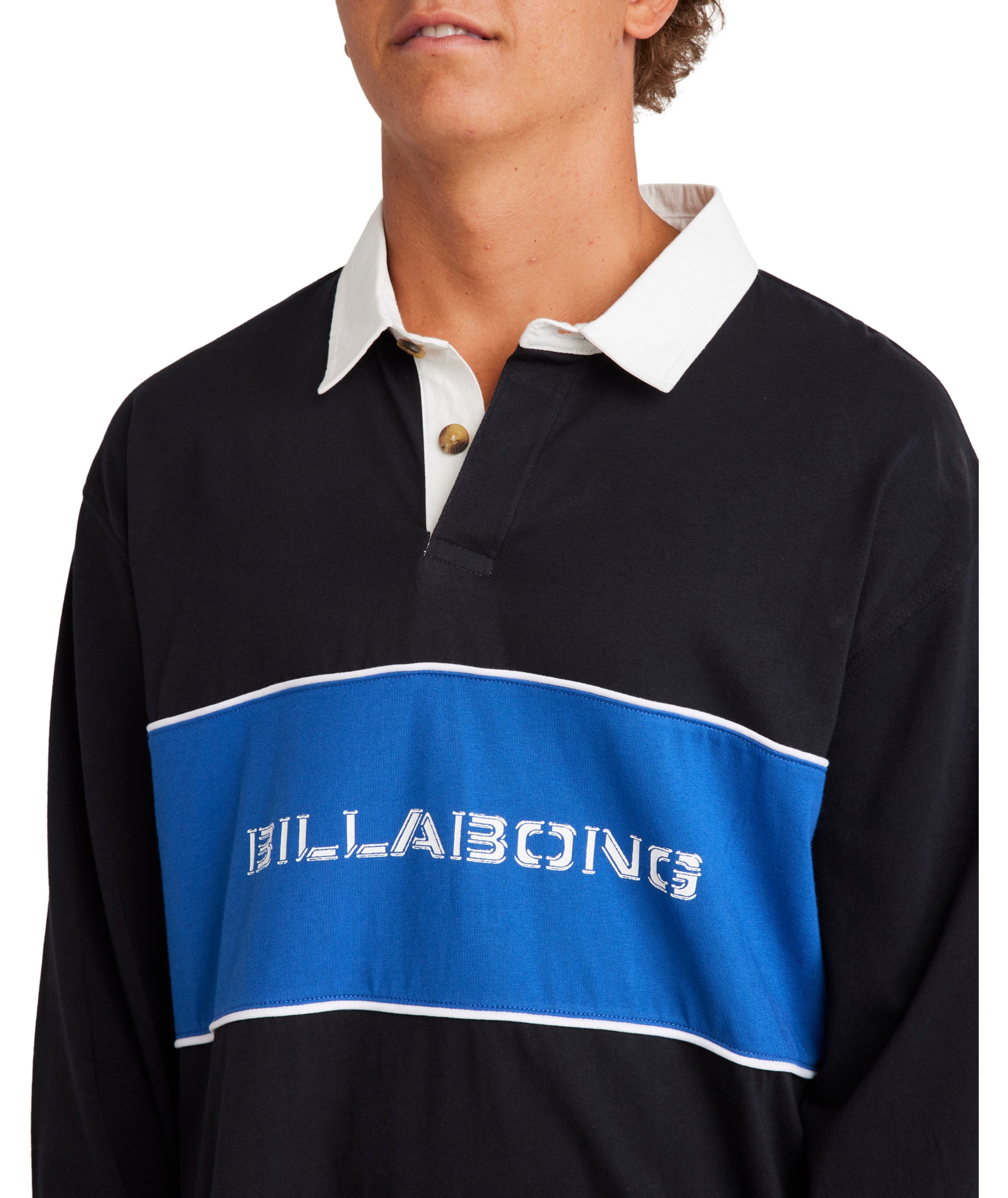 Billabong Warped Ls Rugby in BLACK