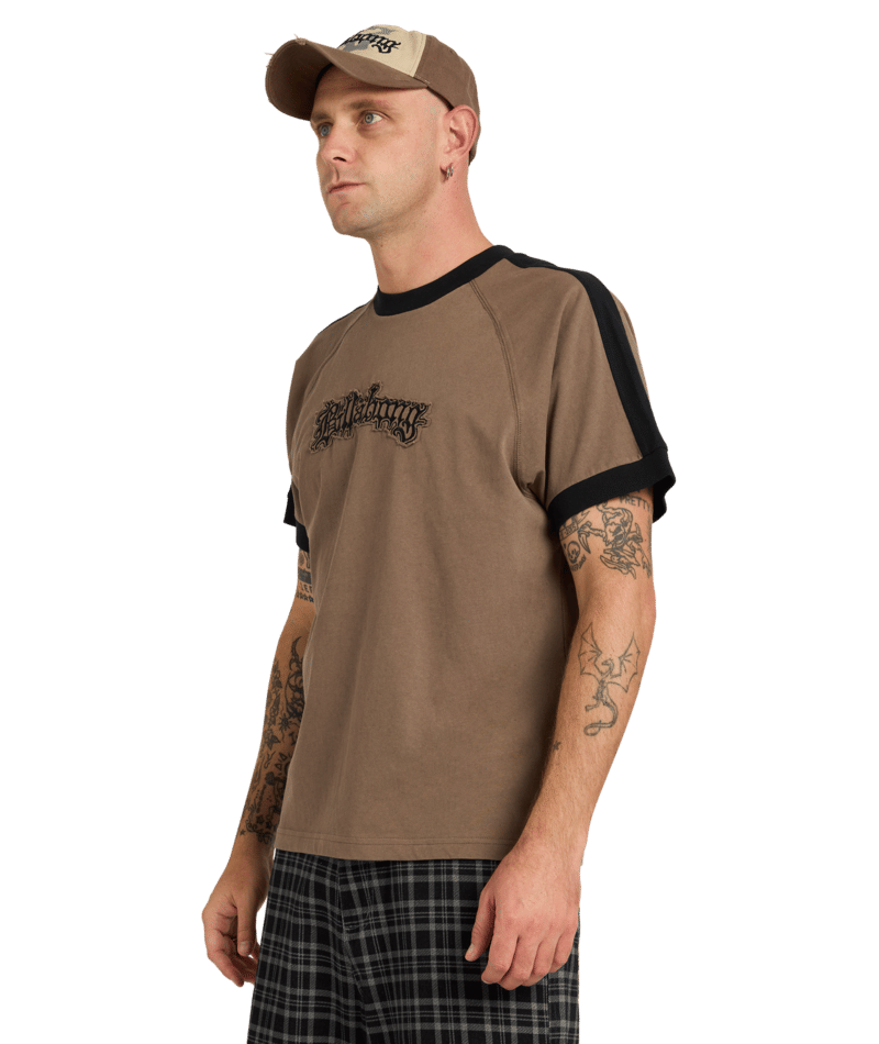 Billabong Creed Panel Tee in CAVA