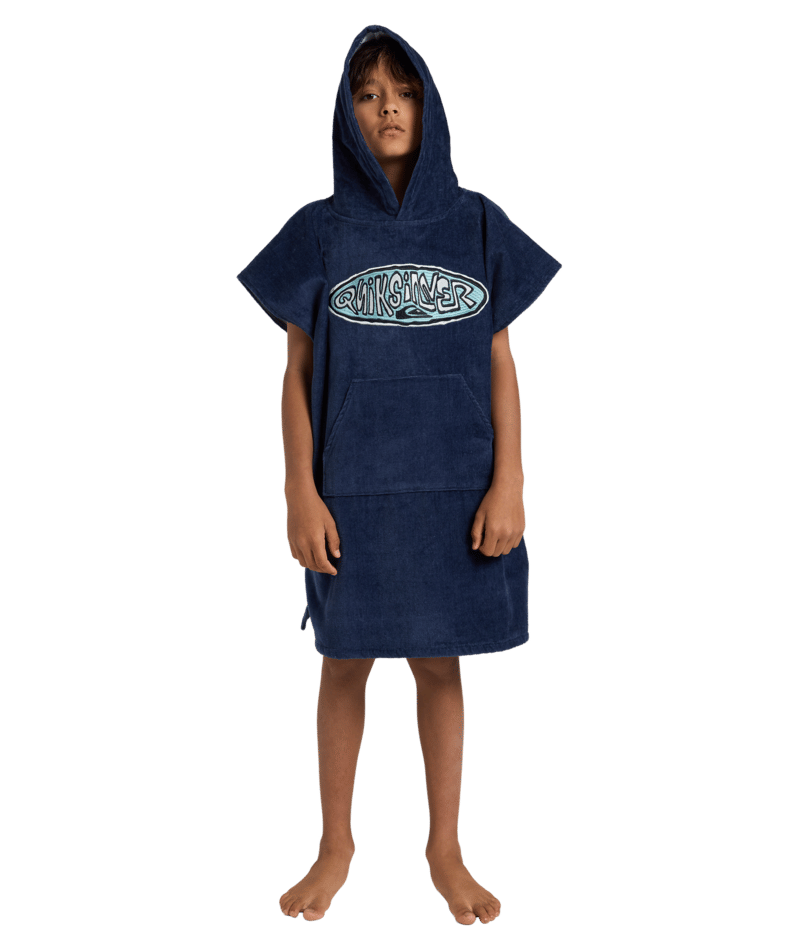 Quiksilver Waxheads Hooded Towel Yth in MOOD INDIGO