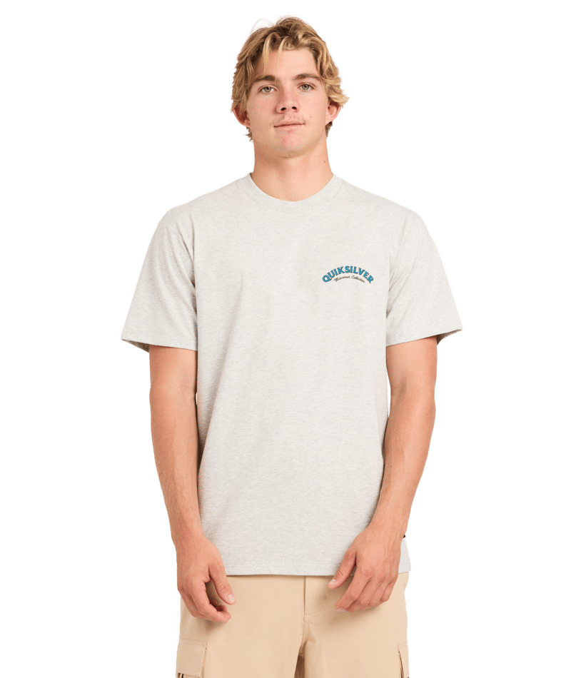 Quiksilver Salty Lines Ss in LIGHT GREY HEATHER