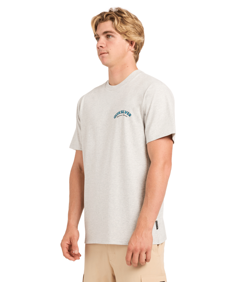 Quiksilver Salty Lines Ss in LIGHT GREY HEATHER