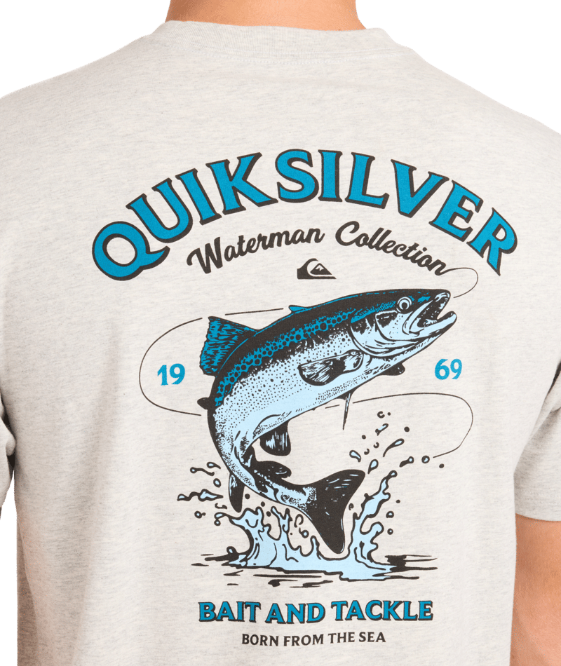 Quiksilver Salty Lines Ss in LIGHT GREY HEATHER