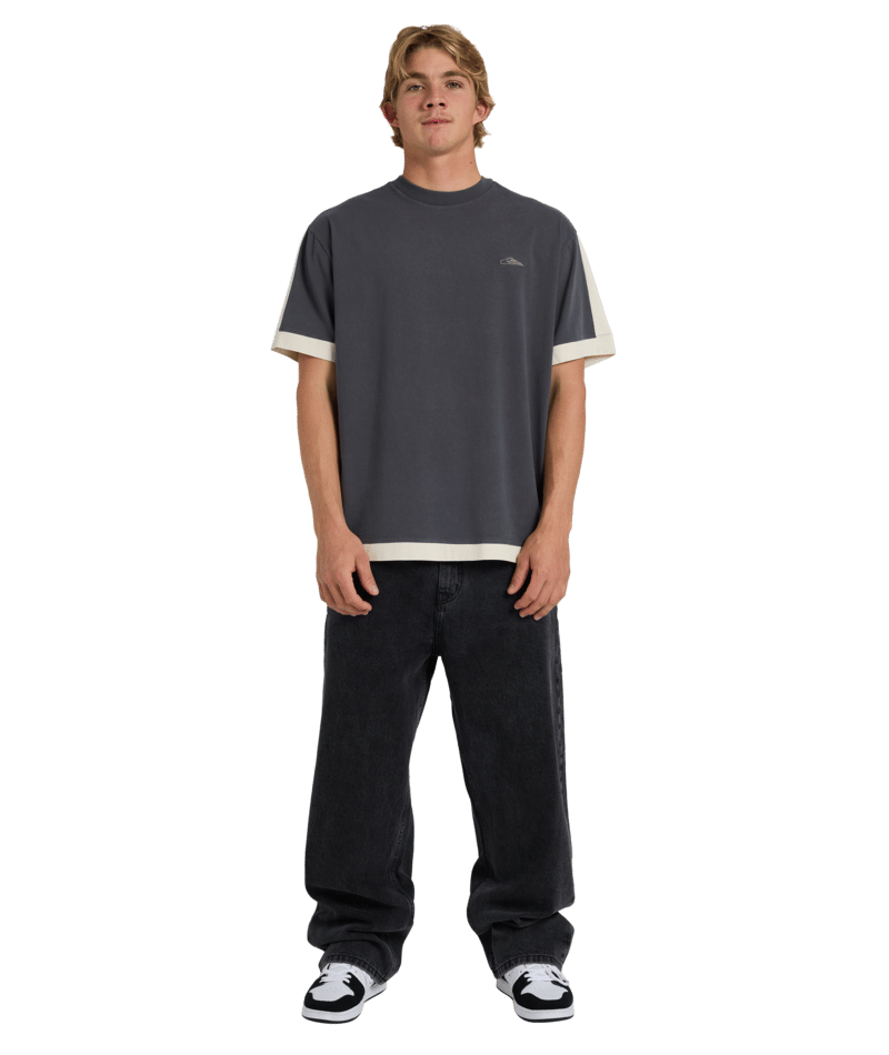 Quiksilver Av-2 Knit Top in ACID WASH/BONE WHITE