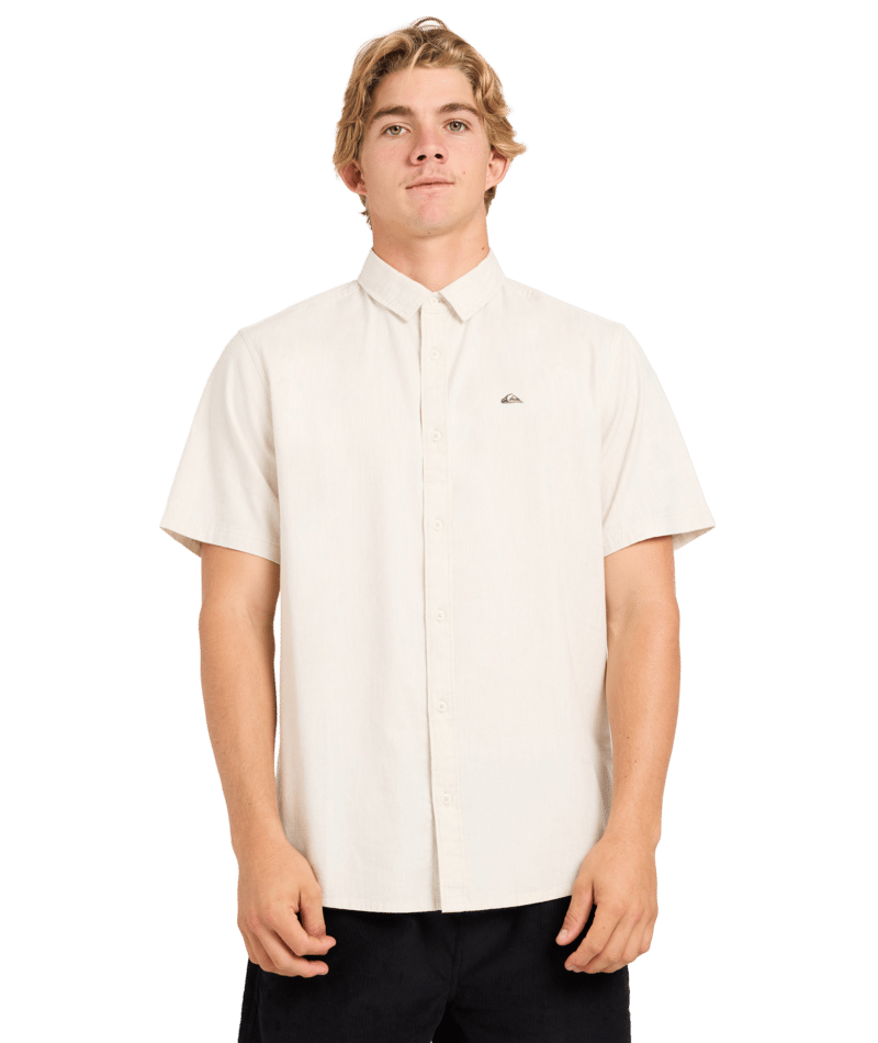 Quiksilver Classic Stretch Shirt Ss in BONE WHITE